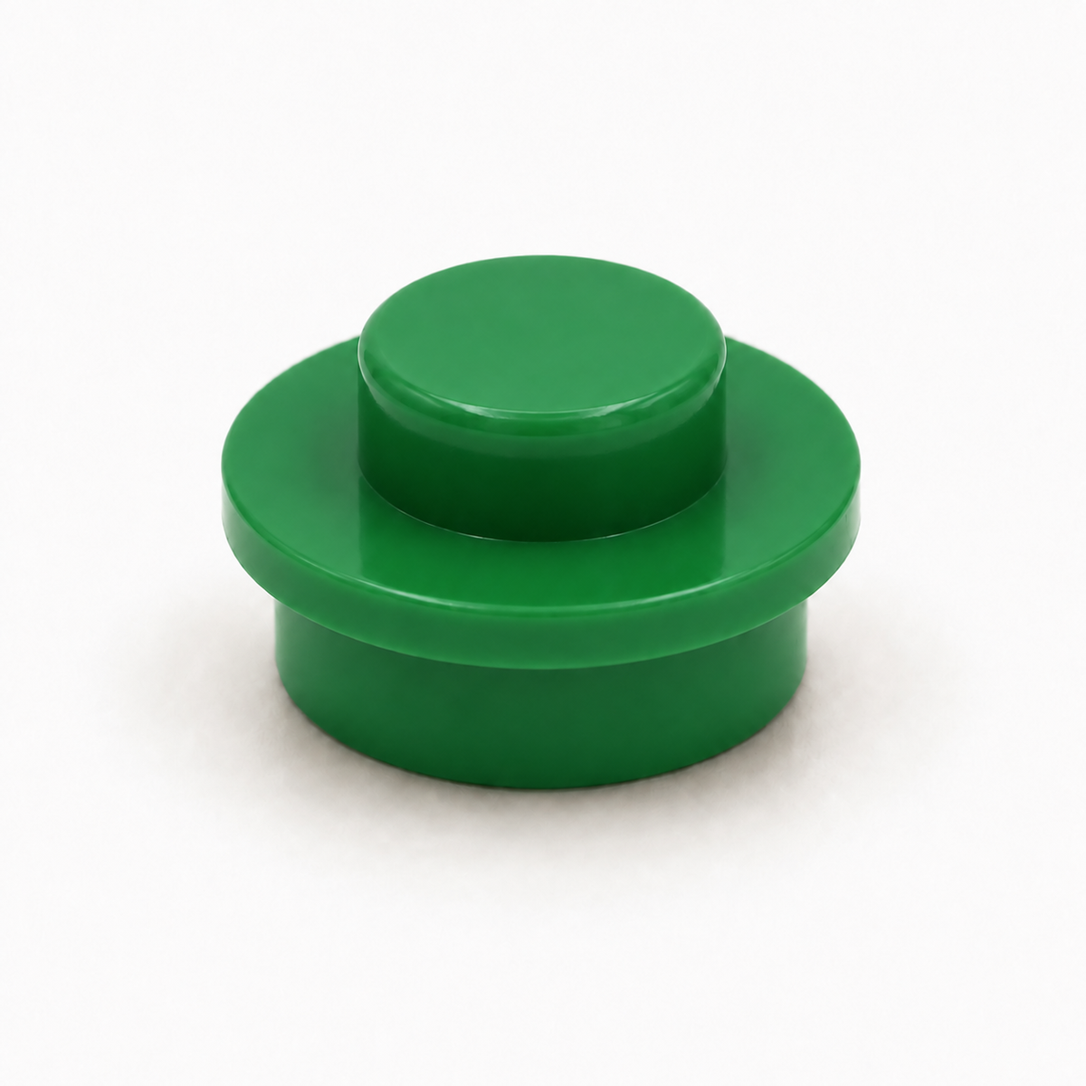 Brick Bros 1x1 classic round plate, Green