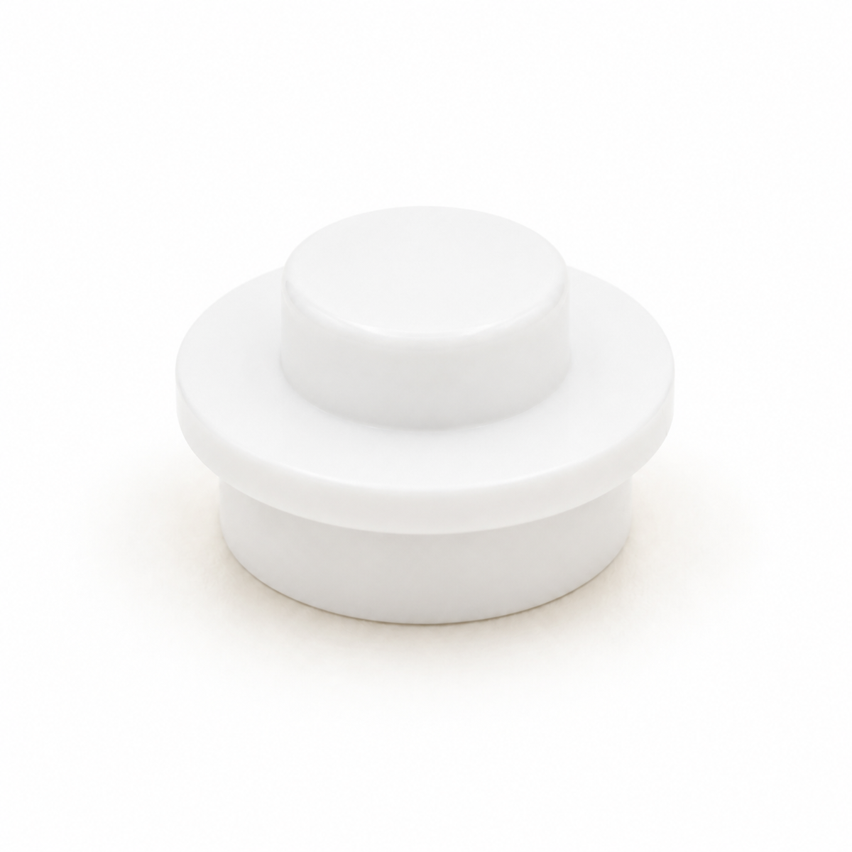 Brick Bros 1x1 classic round plate, White