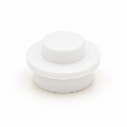 Brick Bros 1x1 classic round plate, White