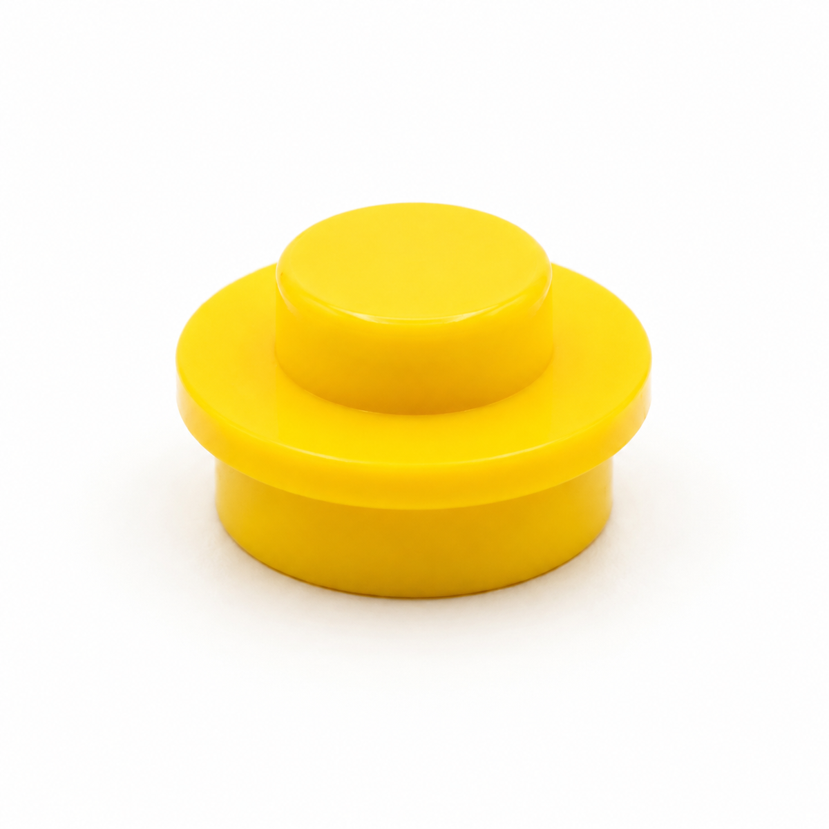 Brick Bros 1x1 classic round plate, Yellow