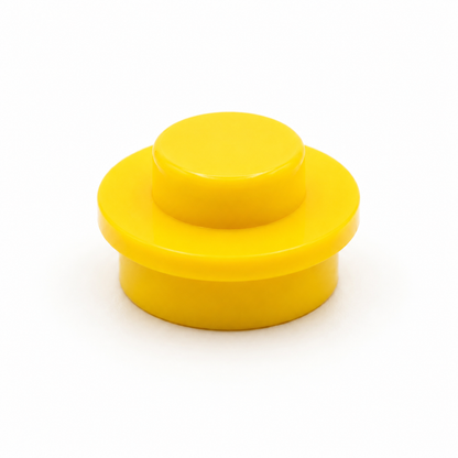 Brick Bros 1x1 classic round plate, Yellow