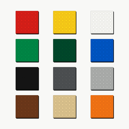 Single-Color Flat Pieces & Baseplates - Brick BrosBuilding Bricks