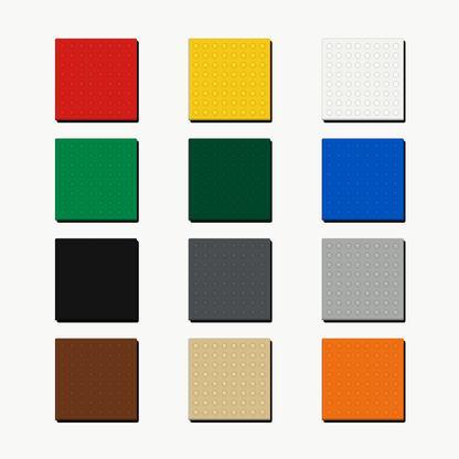 Single-Color Flat Pieces & Baseplates - Brick BrosBuilding Bricks