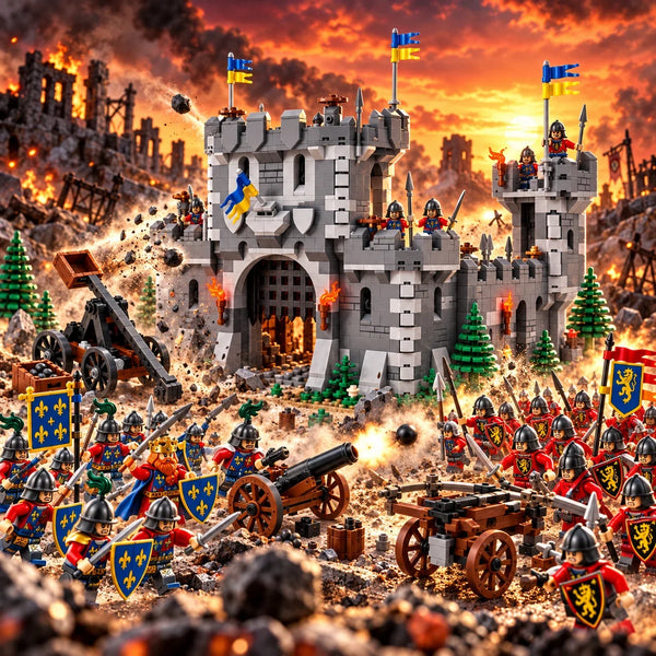 Kingdom Siege Crate cinematic illustrated battle scene; exact eight components shown in second image