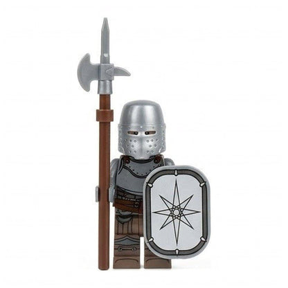Medieval Knight with Spear and Starburst Shield - Brick Bros