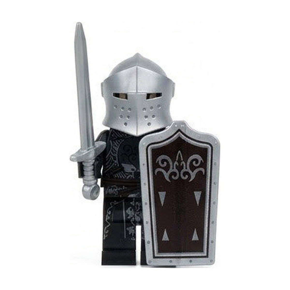 Medieval Knight with Sword and Ornate Shield - Brick Bros
