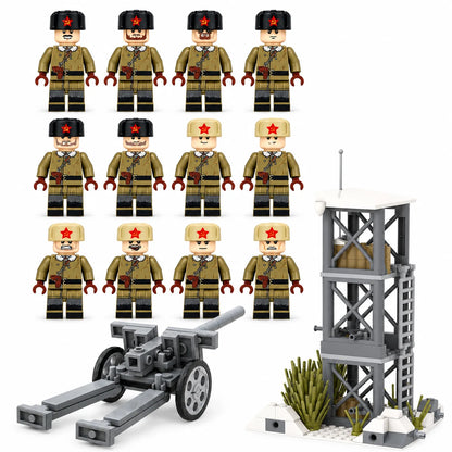 WWII Battlefield Set product view on white; see listing for exact included components