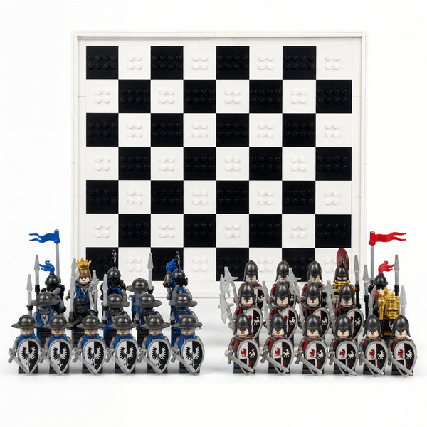 Chess Blue vs Crimson - Brick Bros