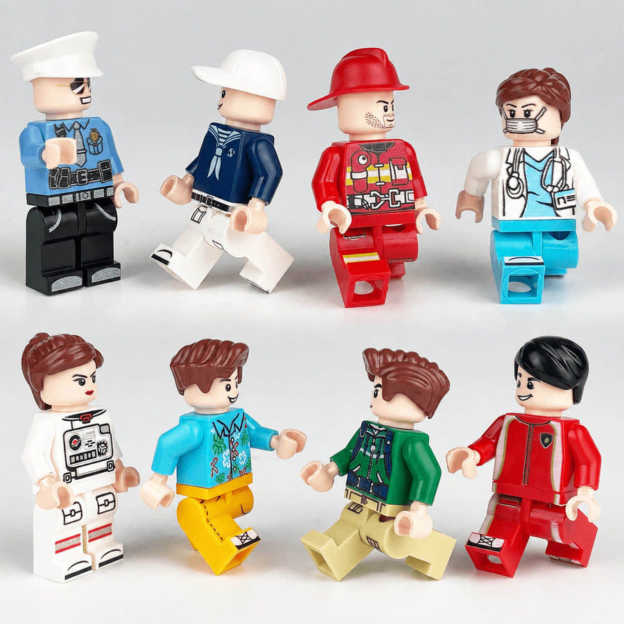 City Crew Career Minifigure Set - 8 Figures - Brick BrosMinifigure Set