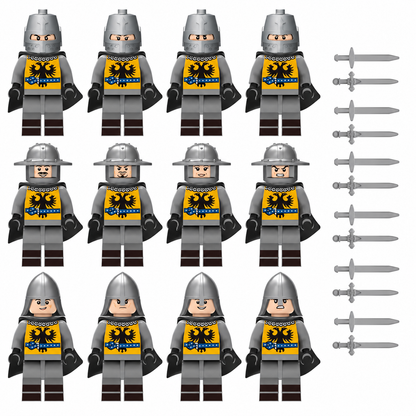 Black Eagle Imperial Guard Minifigure Set, 12 Soldiers
