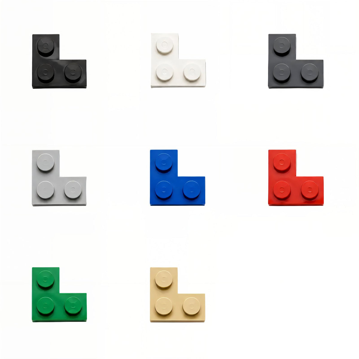 Single-Color Corner Flat Piece - Brick Bros