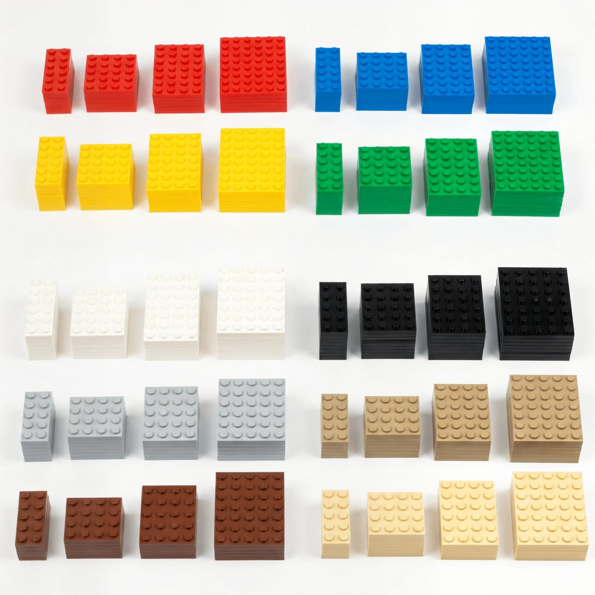 Single-Color Flat Pieces - Brick Bros