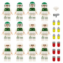 Football Players 12 Figure Team Set with helmets and accessories on white