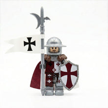 Dark Red Teutonic Standard Bearer - Brick Bros