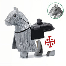 Gray Crusader Templar Warhorse - Brick Bros