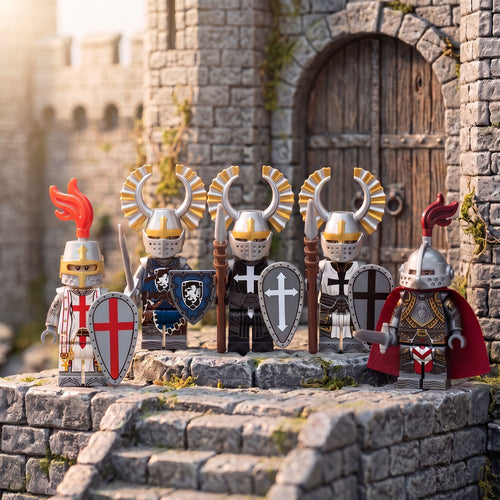 Heraldic Knights – Medieval Warrior Minifigures - Brick BrosMinifigures