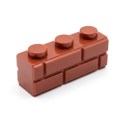 Masonry Style 1x3 Straight Brick, brown