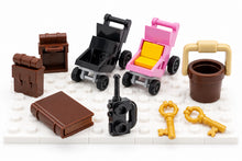 Mini Home & Life accessories displayed together in a clean white building-block scene