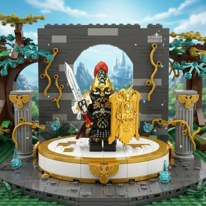 Imperial Sentinel with Power Sword and Shield Minifigure (Black Armor) - scene