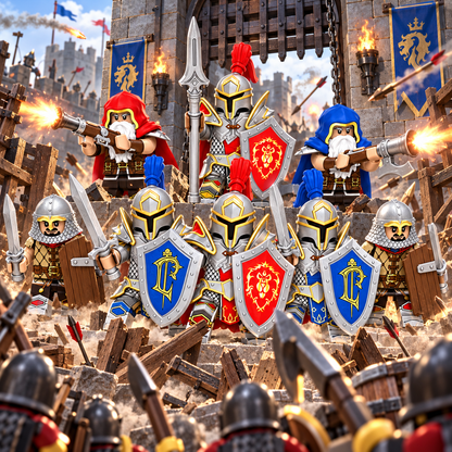 Kingdom Guard & Dwarf Militia — 8-Figure Battle Set - Brick BrosMinifigure Set