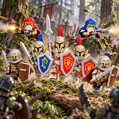 Kingdom Guard & Dwarf Militia — 8-Figure Battle Set - Brick BrosMinifigure Set