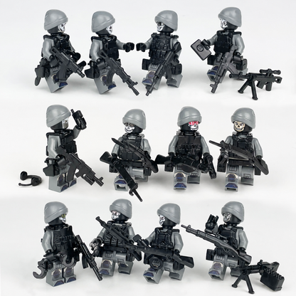 Paranormal Response Team minifigures in individual front-facing poses