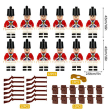 British Redcoat Infantry Squad Building Brick Soldier Set (12-Pack)