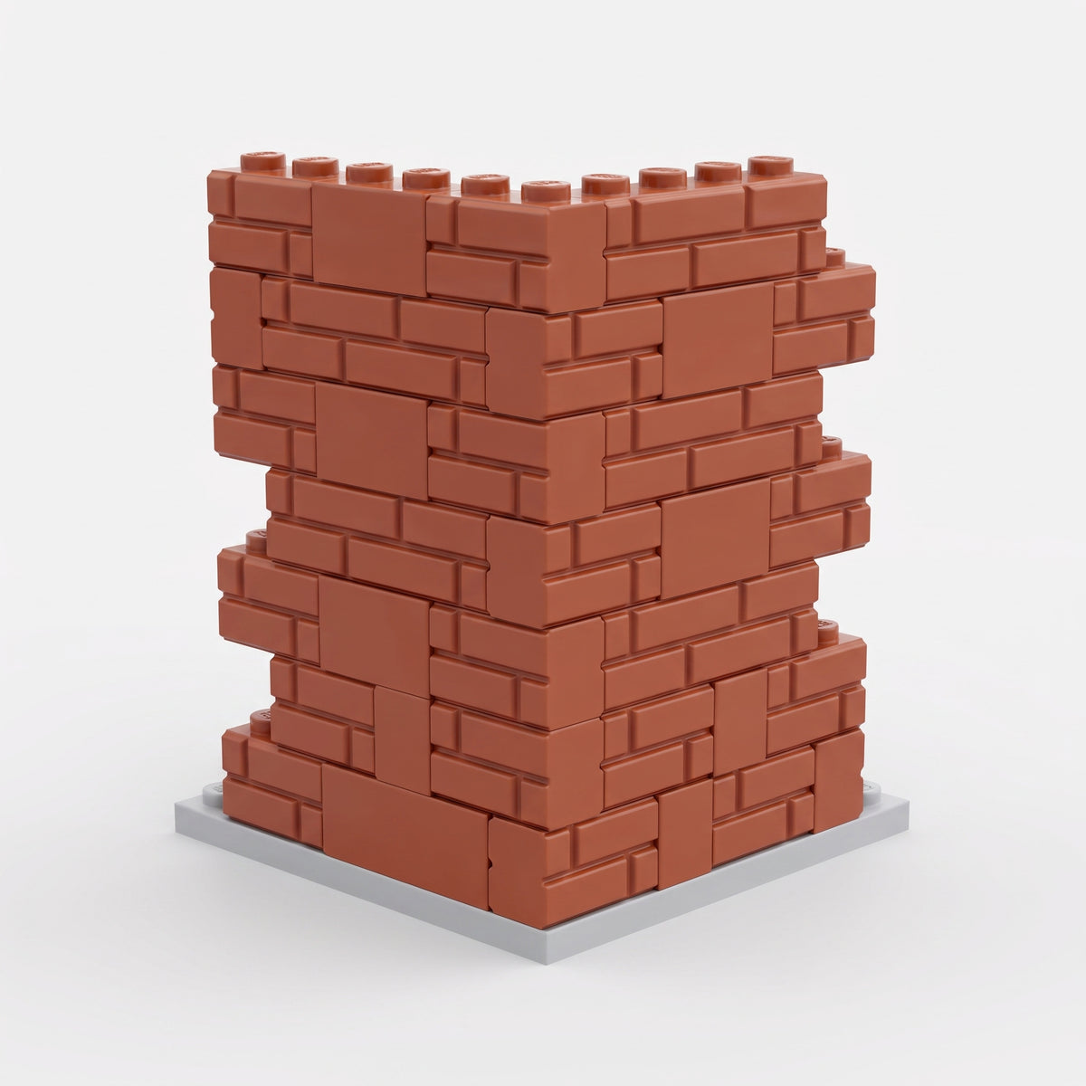 Castle wall corner built from Masonry Style Bricks