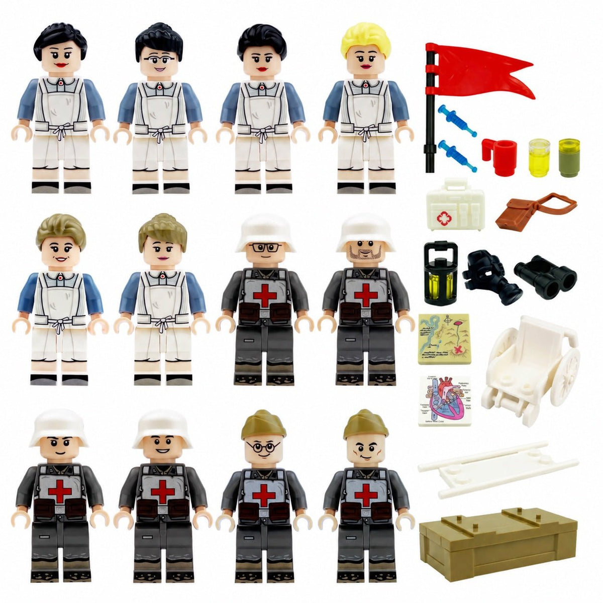 Medical Field Hospital (12 Figures) exact set contents