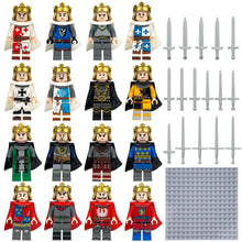 Medieval Kings Minifigure Set, 16 Crowned Rulers - Brick BrosMinifigure