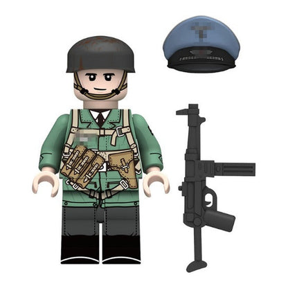 WWII German Paratrooper Minifigure with MP40