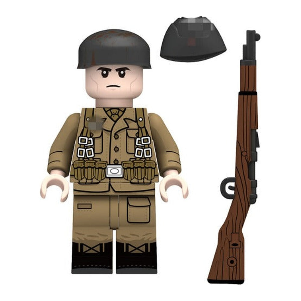 WWII German Paratrooper Minifigure with 98k Rifle