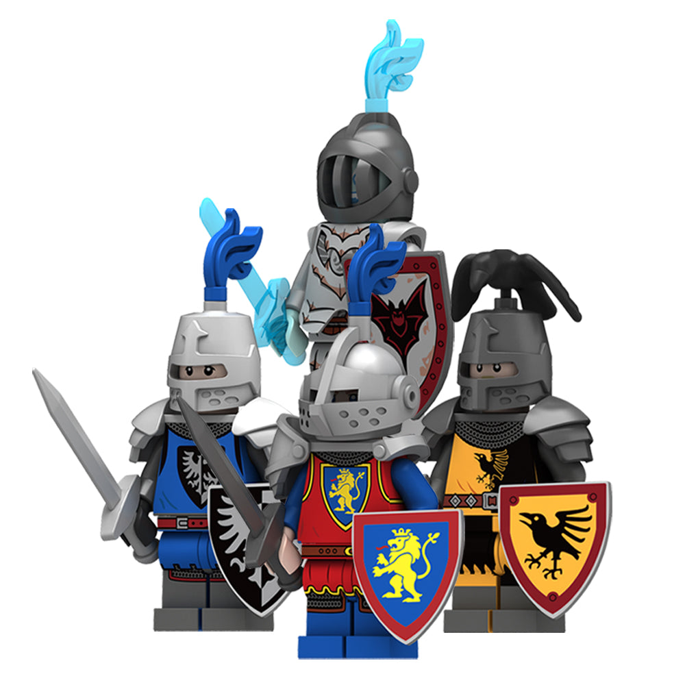 Complete four-figure Kingdom Heraldic Knights set
