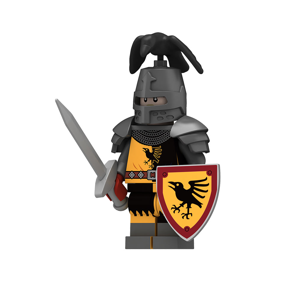 Black and gold Raven Knight minifigure