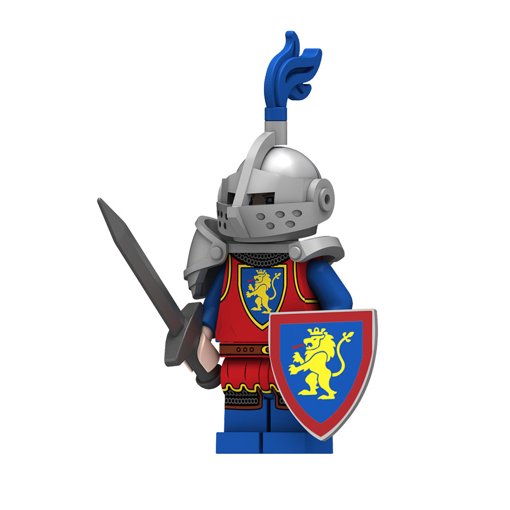 Red and blue Lion Knight minifigure