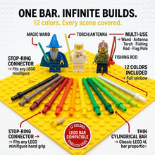 BrickBros 10-Color Minifigure Bar Rod Pack