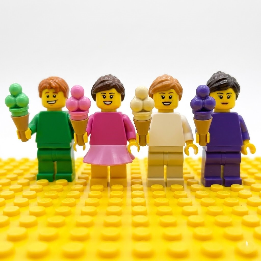 BrickBros Ice Cream Scoop Top 4-Pack