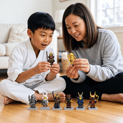 Oni Mask Samurai family scene