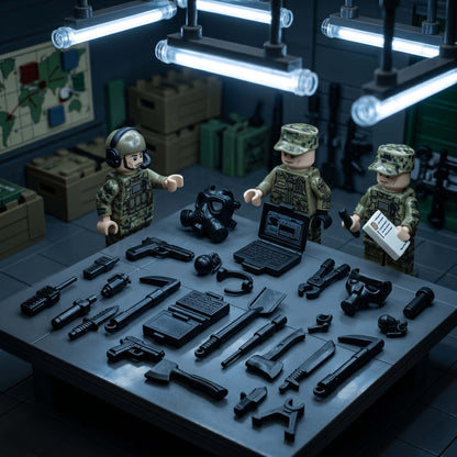 Black Tactical Gear Pack Accessory Minifigure, brick-compatible minifigure accessory from Brick Bros, view 3