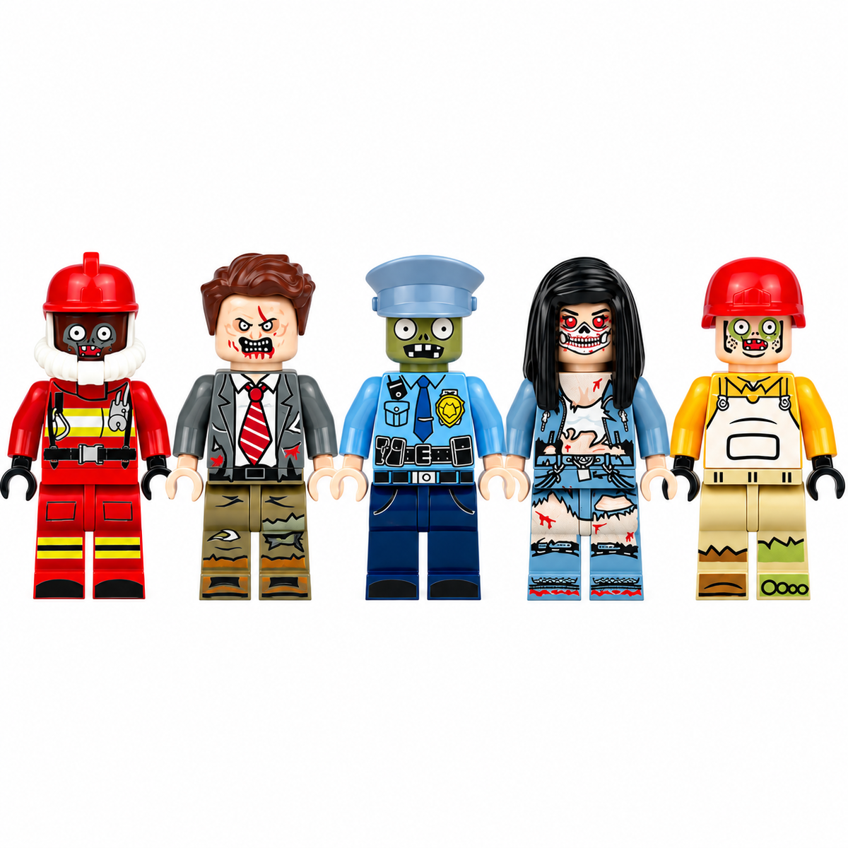 Random Zombie Battle Pack - 5 mixed zombie minifigures