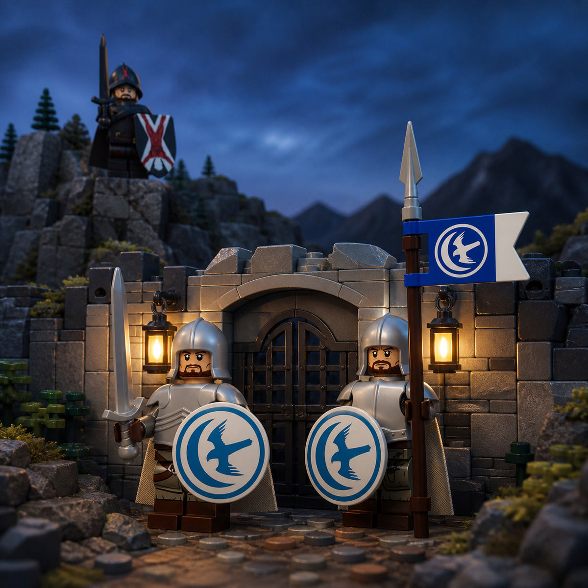 Ravenmark Rivals mountain gate toy minifigure scene
