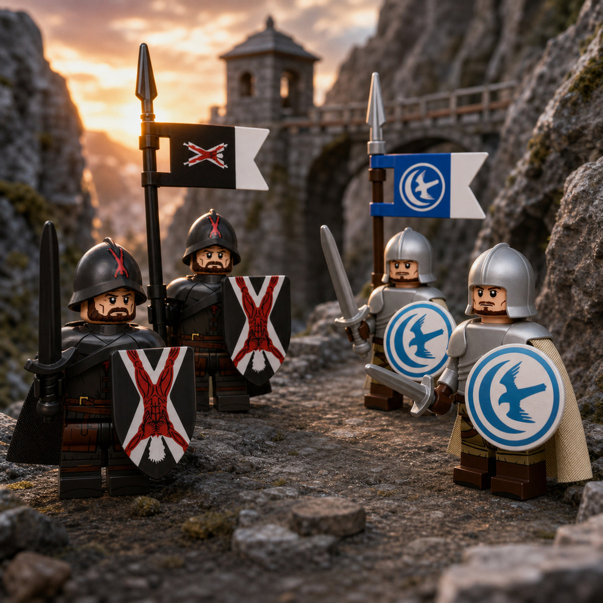 Ravenmark Rivals mountain pass toy minifigure scene
