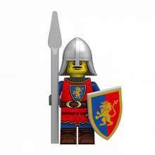 Red Blue Lion Spear Knight - Brick Bros