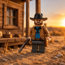 Wild West Rifleman near a frontier cabin