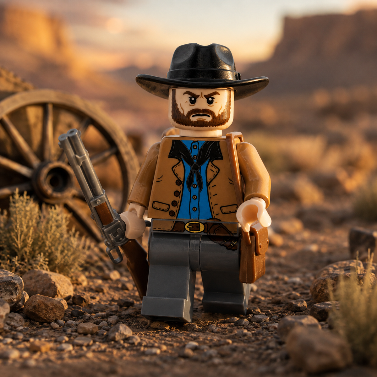 Wild West Rifleman on a desert trail