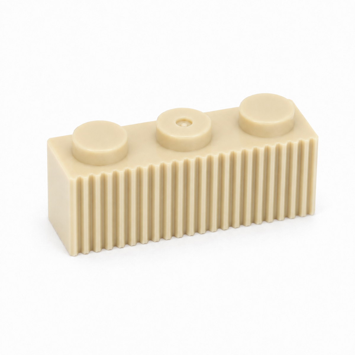 Tan 1x3 Ridge brick