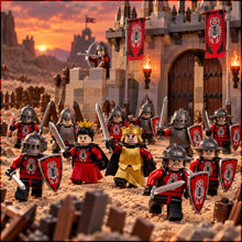 Scorpion Kingdom Knights Minifigure Set with King and Queen lifestyle scene A
