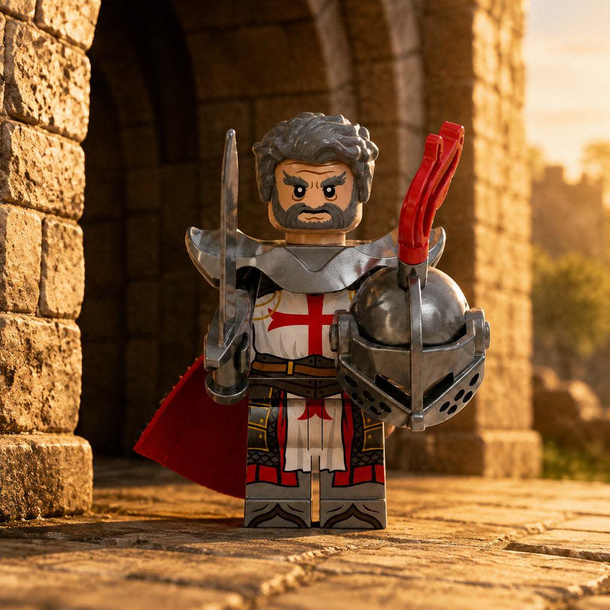 Temple Knight illustrative castle scene; scenery not included