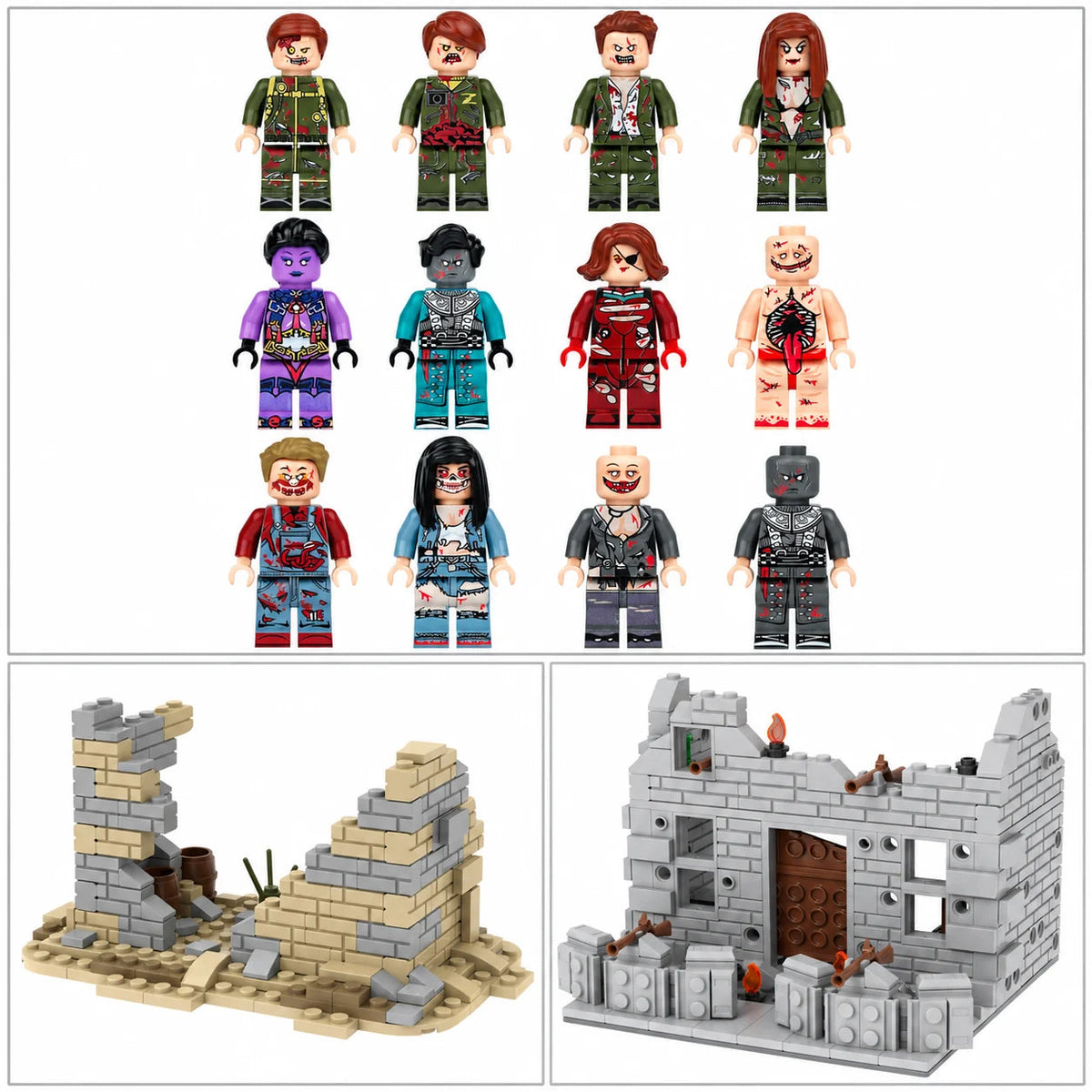 Zombie Battlefield Set product view on white
