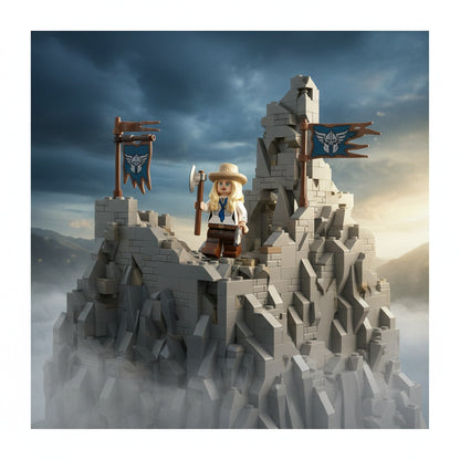 Valkyrie Minifigure mountain battle scene